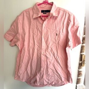 Men's Polo Ralph Lauren Custom Classic Fit Shirt Light Pink Size L Large